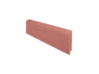 DITON Záhonový obrubník půlka červený 50 x 5 x 15 cm