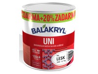 BALAKRYL Univerzální barva na kov a dřevo UNI LESK 1000 bílá 0,7 kg + 20 %ZDARMA