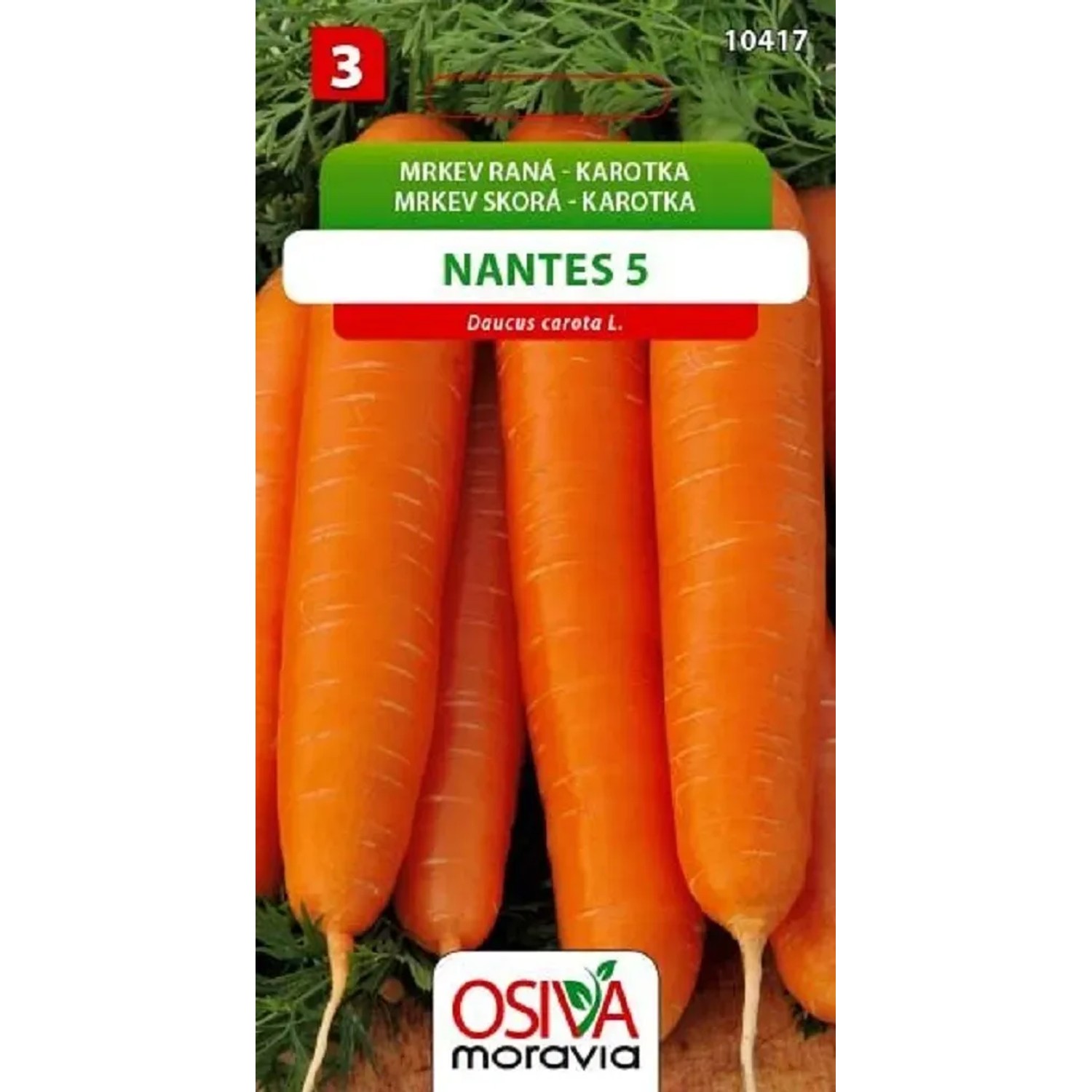 Semínka Mrkev raná Karotka Nantes 5 (Daucus carota L.)