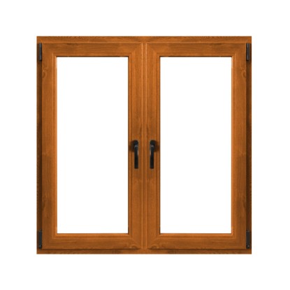 TeraGlass Plastové okno dvoukřídlé 4-komorové, 2-sklo, zlatý dub 1200x1200x60mm