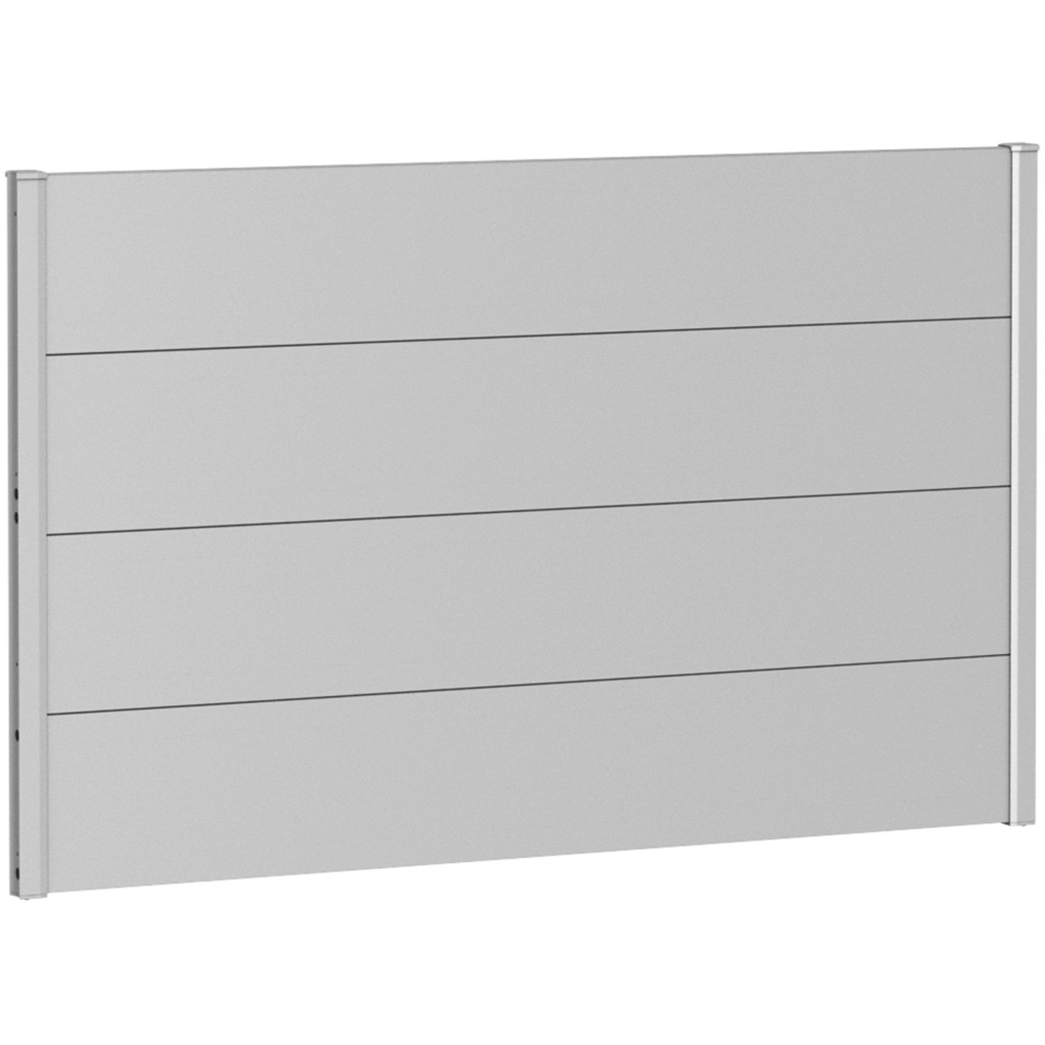 Biohort Plný plot bez prosklení stříbrný, 150 x 90 cm