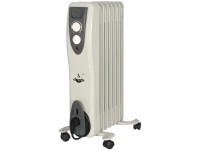 El Fuego Mobilní elektrický olejový radiátor, 7 žeber, bílá, 1500 W