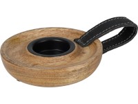 Koopman Svícen na čajové svíčky z mangového dřeva, pr. 11 cm Koopman Svícen na čajové svíčky z mangového dřeva, pr. 11 cm