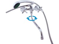 Slezák RAV Vanová a umavadlová baterie Meris s keram. přep. a roztečí 100 mm