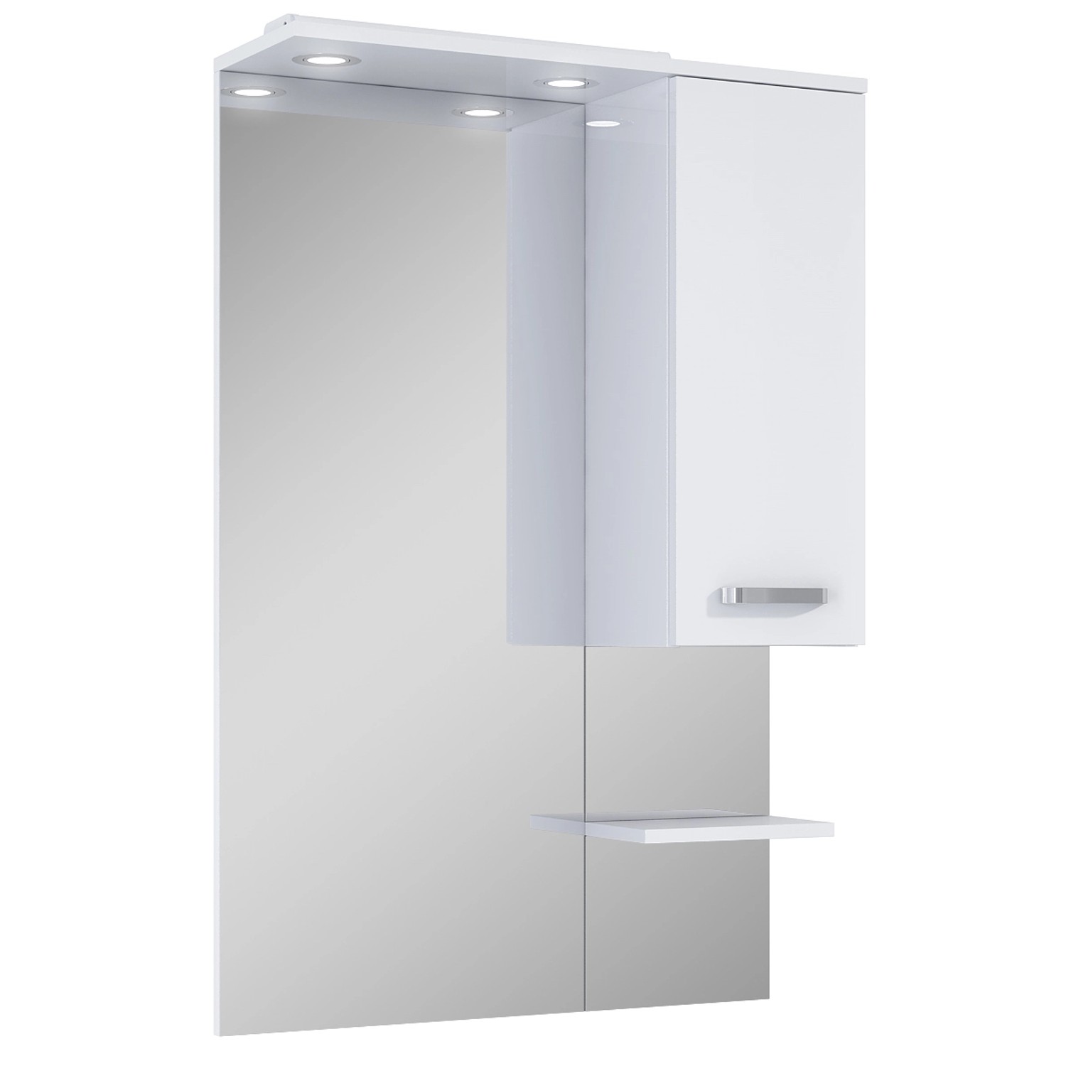 Maximus Nástěnná koupelnová skříňka se zrcadlem Eve s LED, 70 x 104 x 18,6 cm