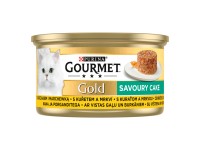 Gourmet Gold Savoury Cake Konzerva pro kočky kuře s mrkví 1 x 85 g