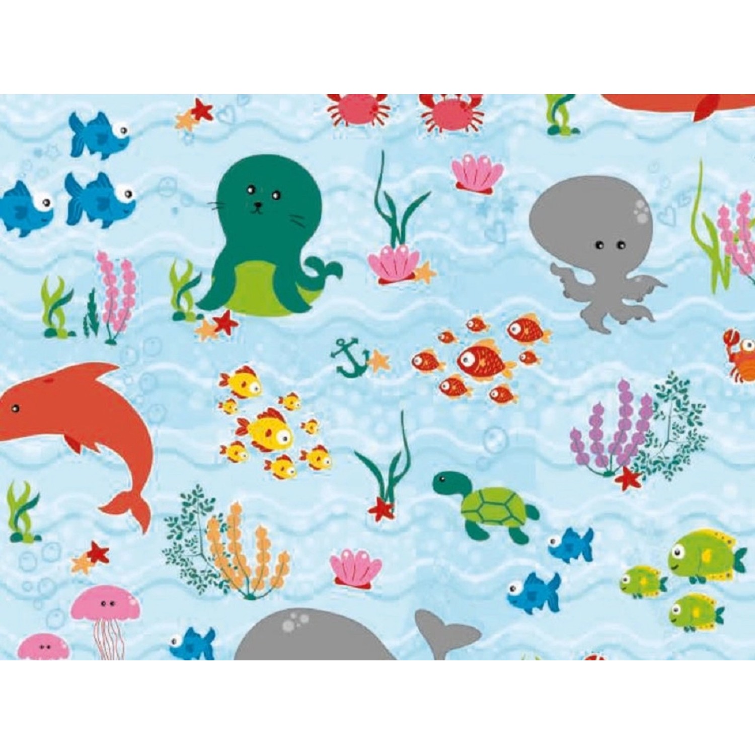 Gekkofix Samolepicí fólie, dětský vzor - podmořský svět, 45 x 200 cm