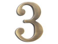 COBRA Číslice 3 - 5 cm, česaný bronz