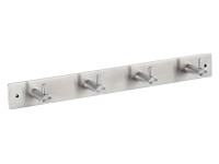 Háčková lišta nerez ocel jemně broušená vzdálenost otvorů 298 mm Háčková lišta nerez ocel jemně broušená vzdálenost otvorů 298 mm