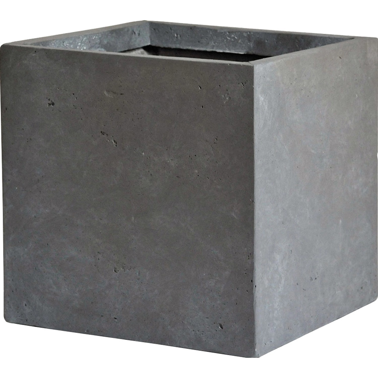 Mega Collections Květináč Clayfibre Cubi autentická šedá 28 x 28 x 28 cm