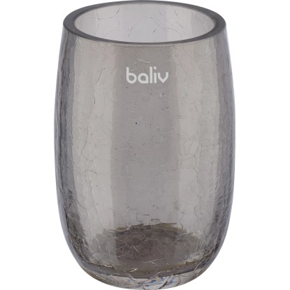 baliv Kelímek na zubní kartáčky skleněný šedý