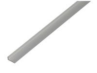 Ochranný profil se sešikmenými hranami stříbrný elox 8 mm x 19 mm x 2000 mm