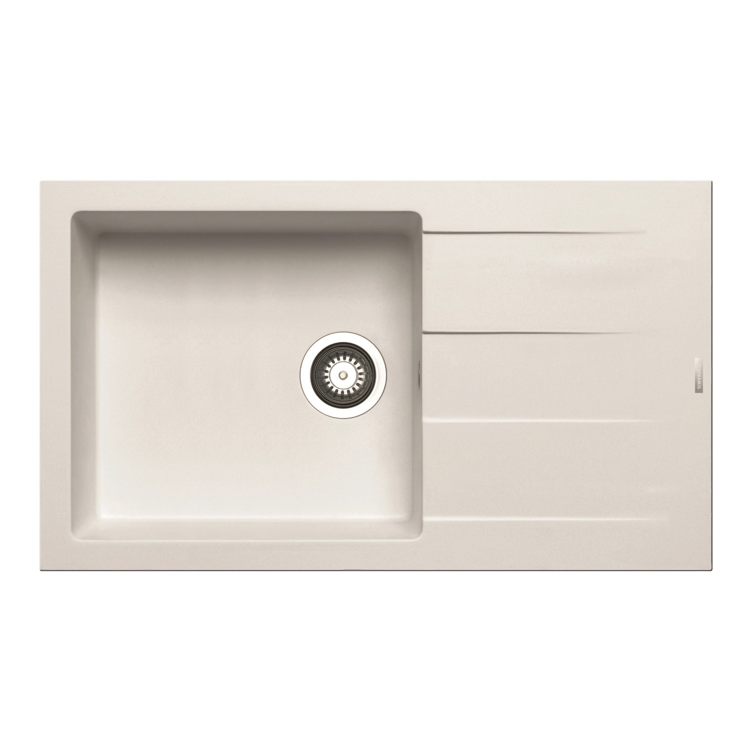 Pyramis Granitový dřez s odkapávačem Athlos 1B 1D Plus, snow, 86 x 50 cm