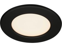 Brilo Vestavné LED svítidlo Thin 1 ks, matná černá, pr. 115 mm