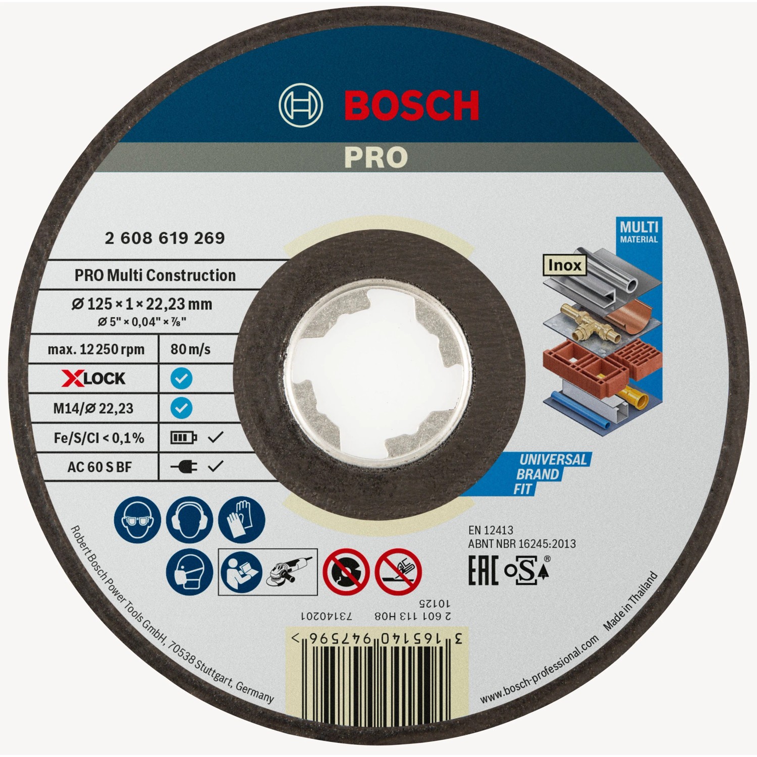 Bosch Řezací kotouč X-LOCK PRO Multi Construction pr. 125 x 22,23 mm