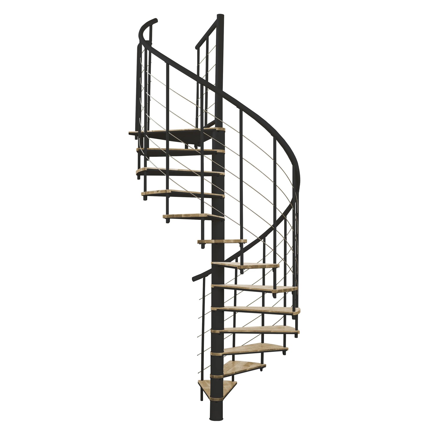 Minka STAIRS Kombinované točité schodiště Fusion dub/černá pr. 140 cm