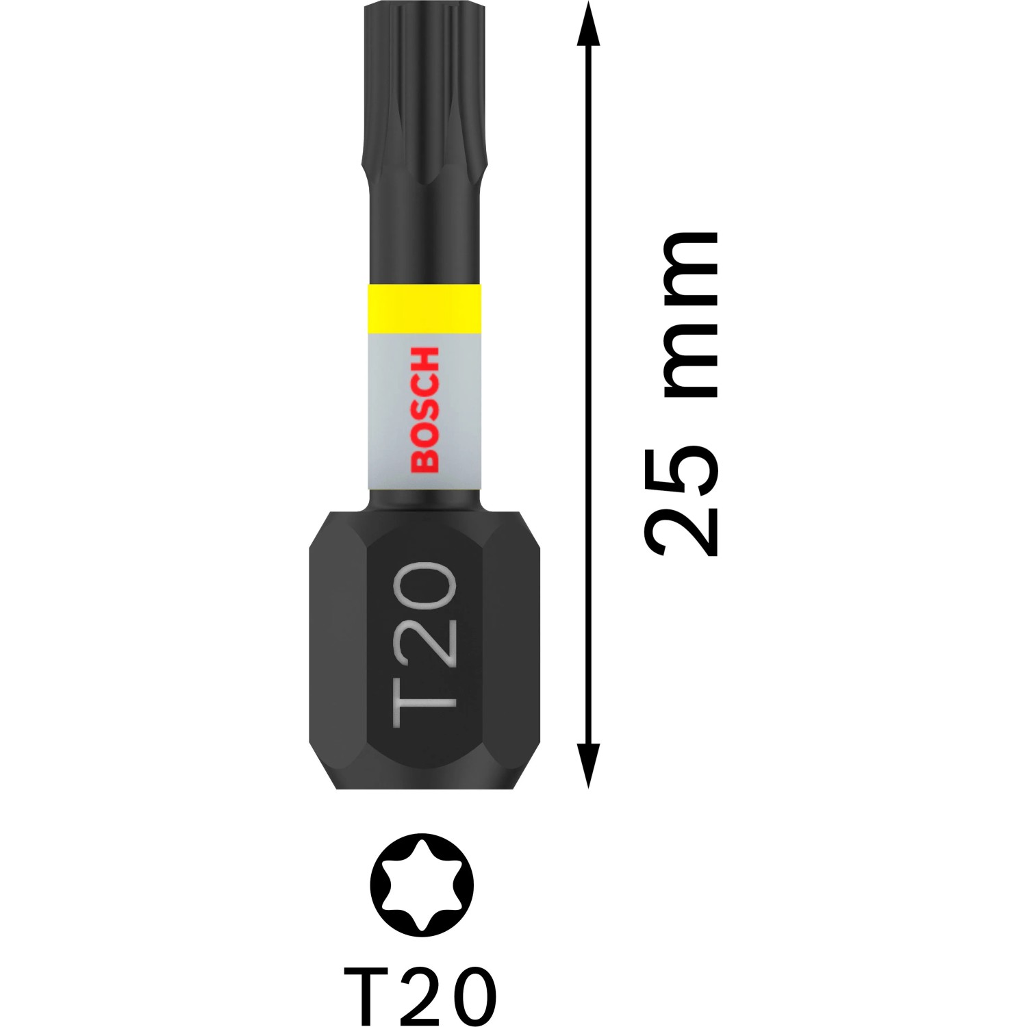 Bosch Šroubovací bit PRO Impact T20, 25 mm, 2 ks
