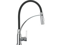 baliv Kuchyňská vodovodní baterie páková KI-1861 se sprchou černá chrom