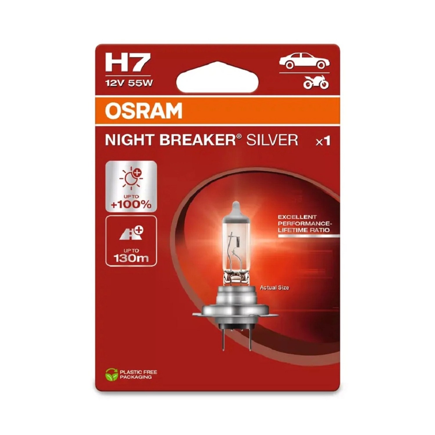 OSRAM Autožárovka Night Breaker Silver (Next Gen) H7, 55W, 12V, 1 ks (BLI ECO)