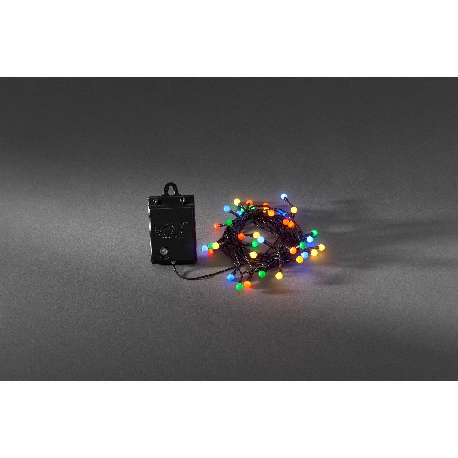LED světelný řetěz Globes 40 pestrých LED pro vnitřní i venkovní použití