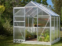 Vitavia Skleník Comet 3800, HKP 4 mm, se základnou, hliník, 195 x 195 x 197 cm