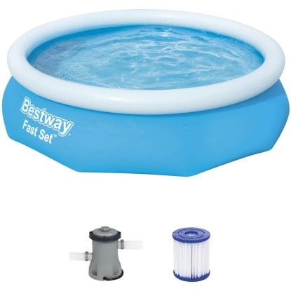 Bestway Bazén Fast Set vč. čerpadla a kartuše, modrý, pr. 305 x 76 cm