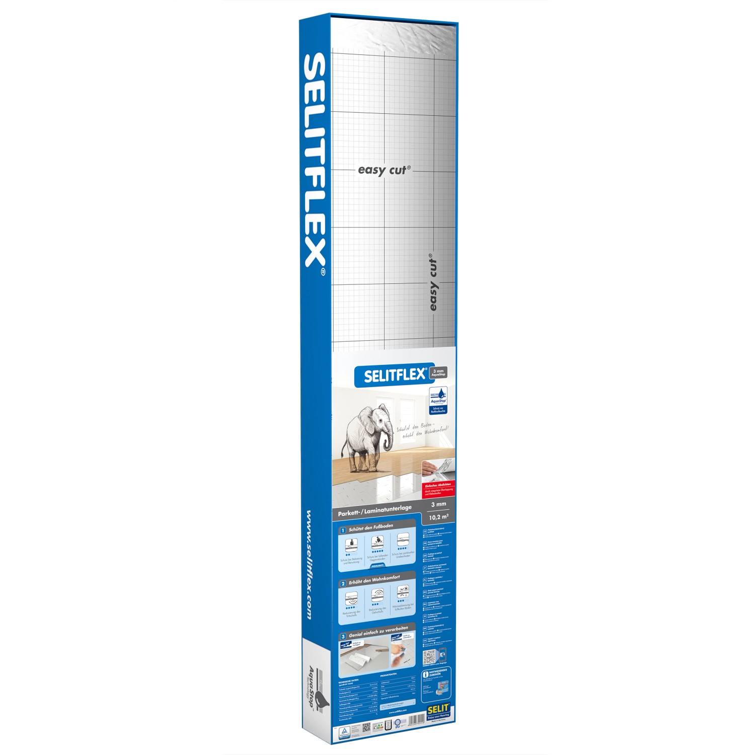 Selit Izolační podložka pod podlahy Selitflex AquaStop 1,2 x 8,5 m, tl. 3 mm