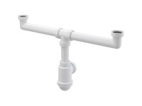 Alcadrain Sifon pro dvoudřez s převlečnými maticemi 6/4