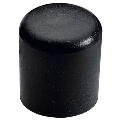 Černá patka Hettich pro kulaté trubky (Ø 16 mm) na ochranu podlah.