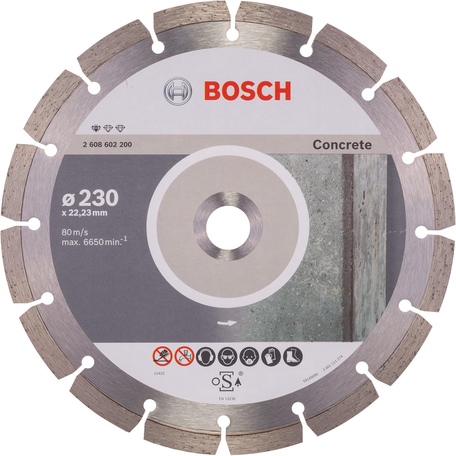 Kotouč DIA Bosch Standard for Concrete 230×22,23×2,3×10 mm
