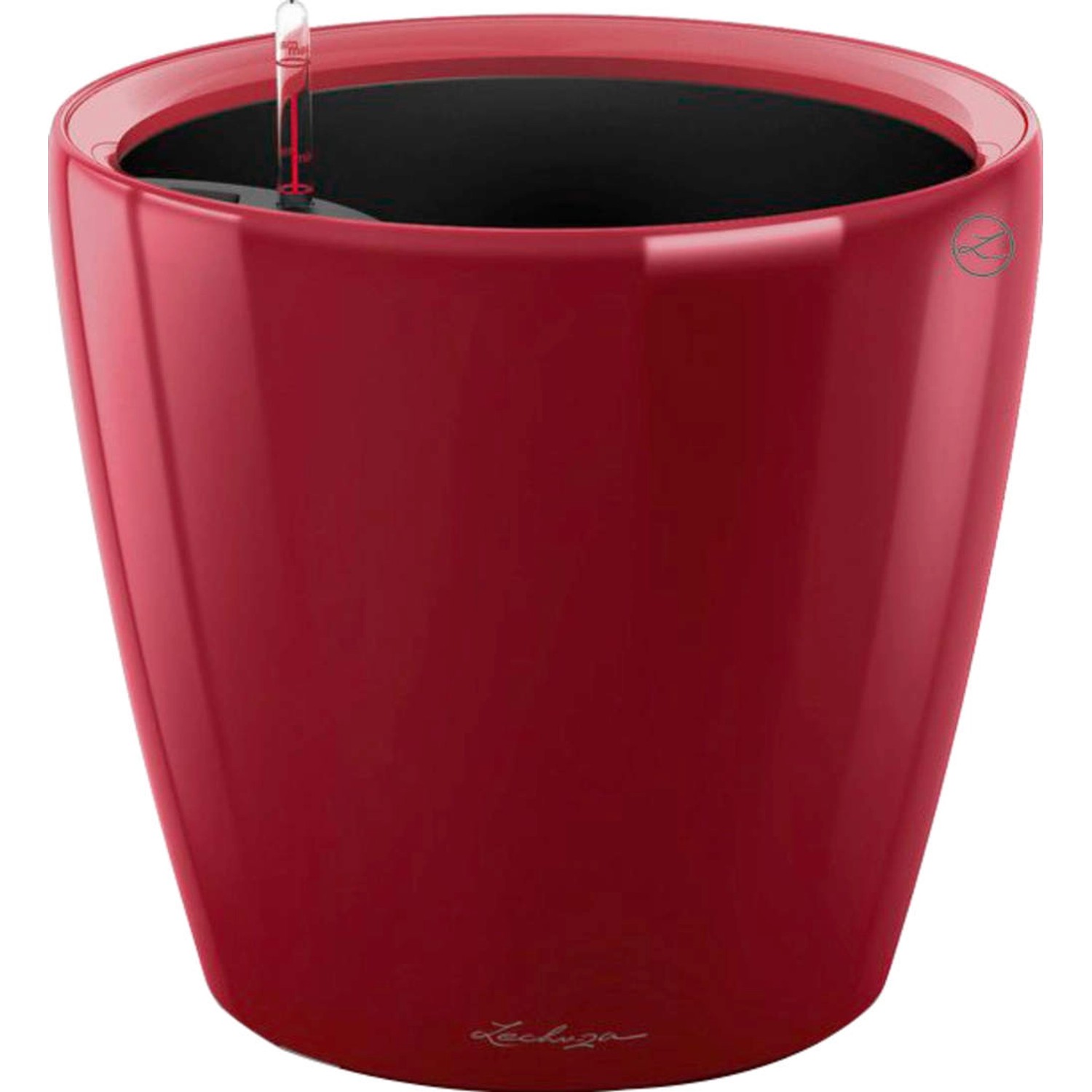 Lechuza Květináč Classico Premium LS 50, červená vysoce lesklá, pr. 50 x 47 cm