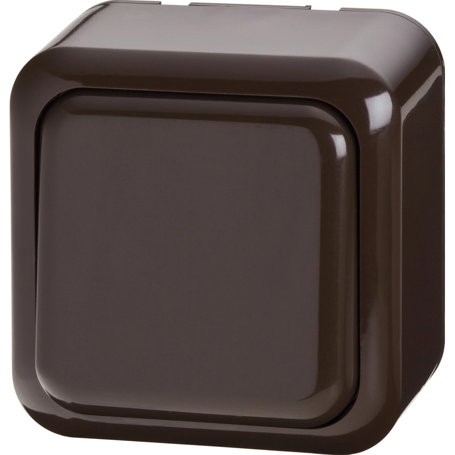 Vypínač/přepínač na omítku, hnědý