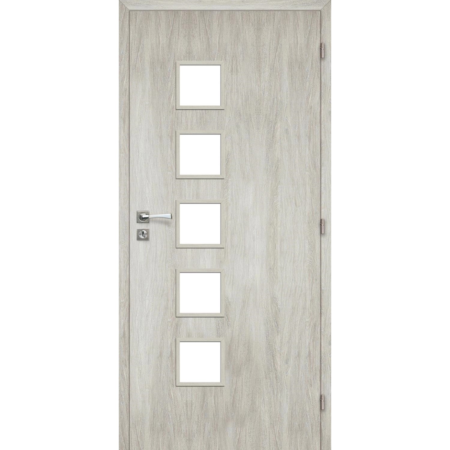 Voster Falcové interiérové dveře KORA 5/5, lakované, dub stříbrný, 60 P