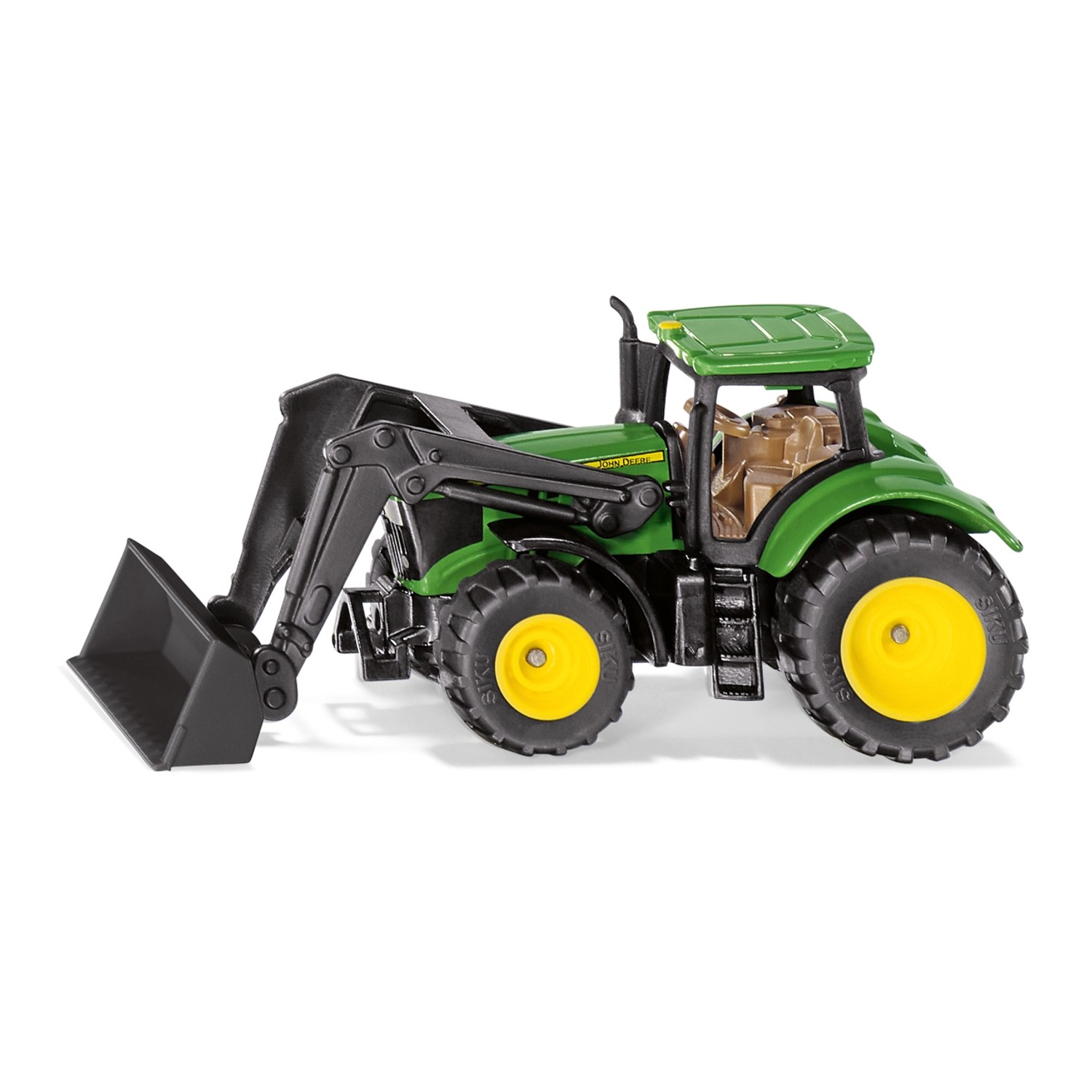 SIKU Kovový model Traktor John Deere 6215R s předním nakladačem