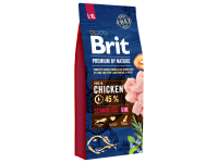 Brit Premium by Nature Granule pro psy SENIOR L-XL 25-90 kg s kuřecím 15 kg