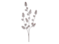 DPI Dekorativní umělá větvička se šiškami bílo-hnědá 58 cm