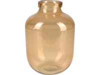 Váza Safari Lodge skleněná 22 cm x průměr 16 cm žlutá