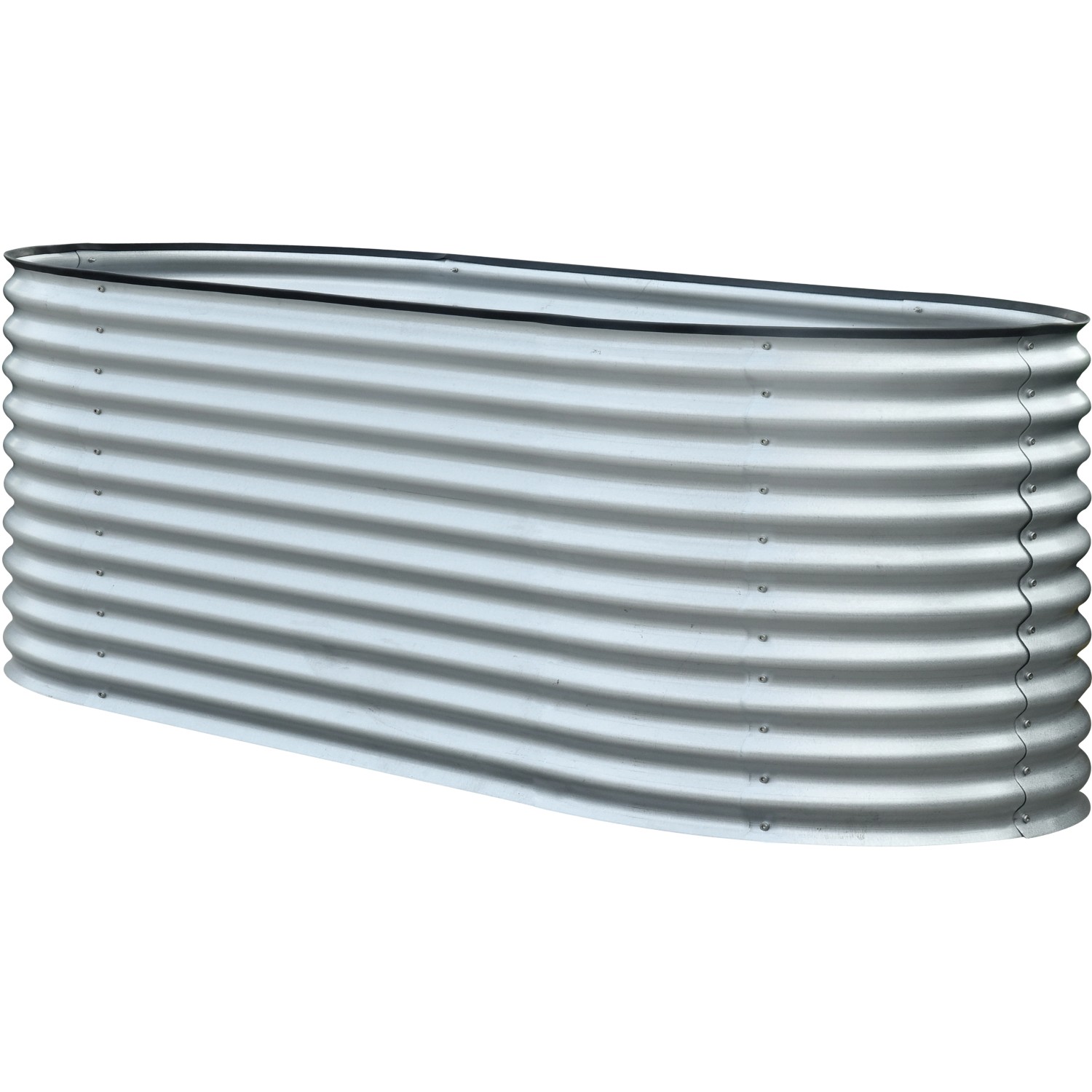 Floraworld Vyvýšený záhon Welle stříbrný 240 x 80 x 82 cm