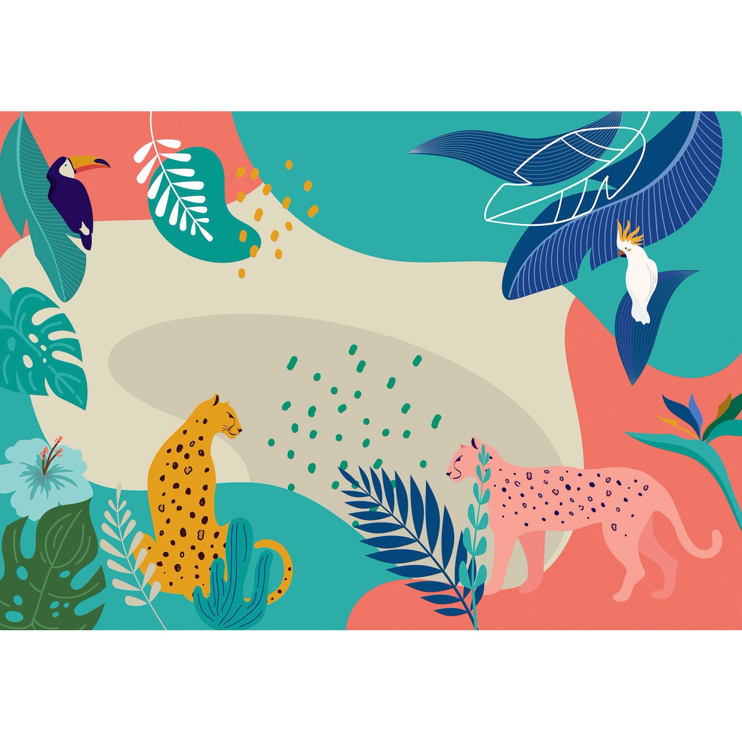 Komar Vliesová fototapeta Jungle Rendezvous 400 x 280 cm