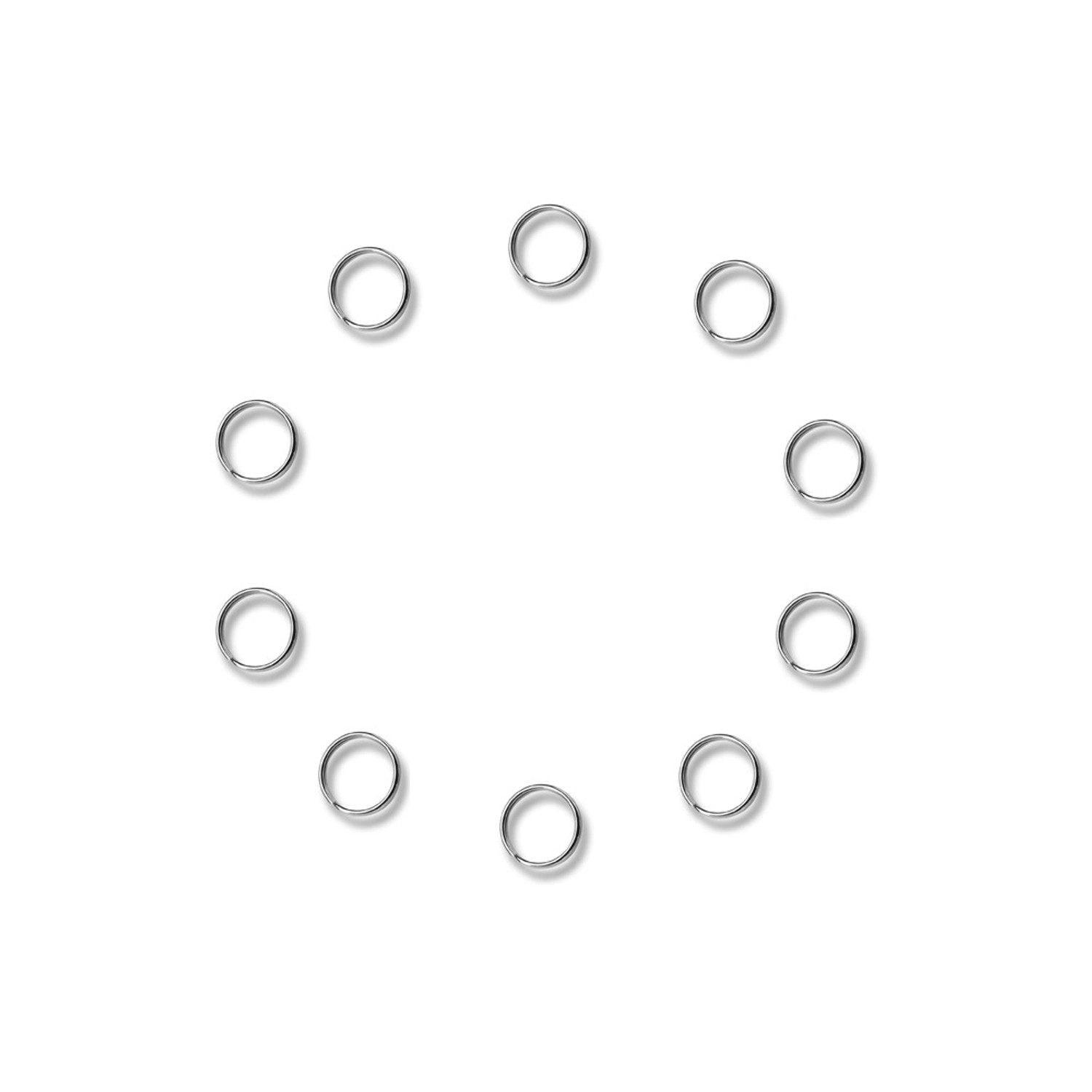 Massag Kroužek na klíče M-40615/25, nikl, 10 ks