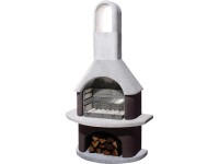 Buschbeck Zahradní grilovací krb Milano, bílá/hnědá, 110 x 65 x 203 cm Buschbeck Zahradní grilovací krb Milano, bílá/hnědá, 110 x 65 x 203 cm