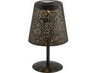 Solární stolní LED lampa s motivem květiny, IP44, tmavě šedá, pr. 12 x 20,5 cm