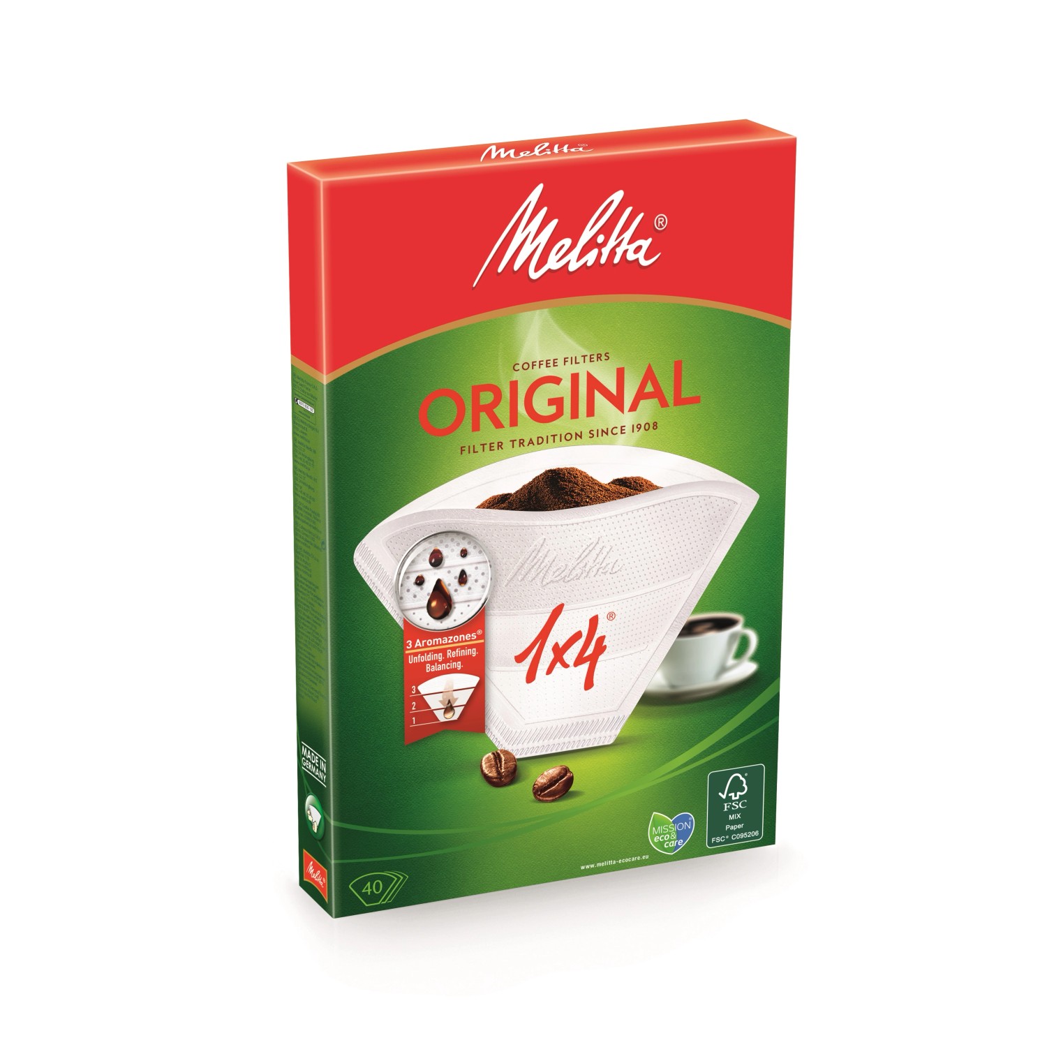 Melitta filtry Original 1x4, 40 ks