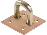 Destička s okem, silná, pozinkovaná, 37 mm x 37 mm x 13 mm