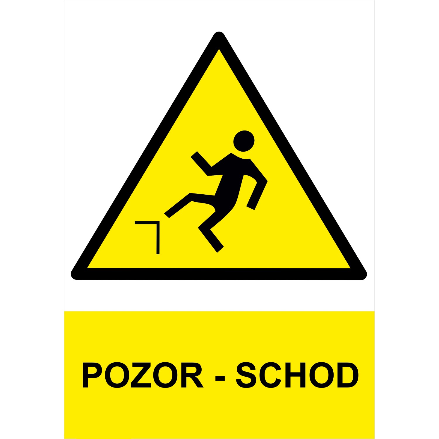 Tabulka Pozor - schod