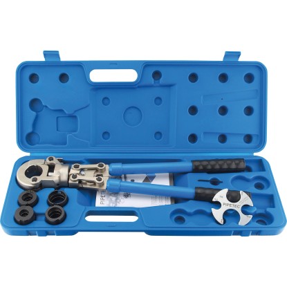 Pipetec Ruční lisovací kleště na lisovací tvarovky (TH) se zkušebním měřidlem