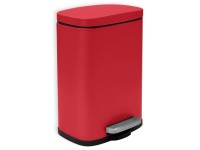 Spirella Nášlapný odpadkový koš Akira, červená matná, 5 l