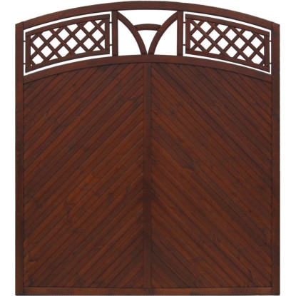 Plotový prvek Taulon lakovaný hnědý 180/195 x 180 cm