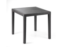 MEGA PLAST Stůl RATAN LUX antracitový 120 x 75 x 75 cm