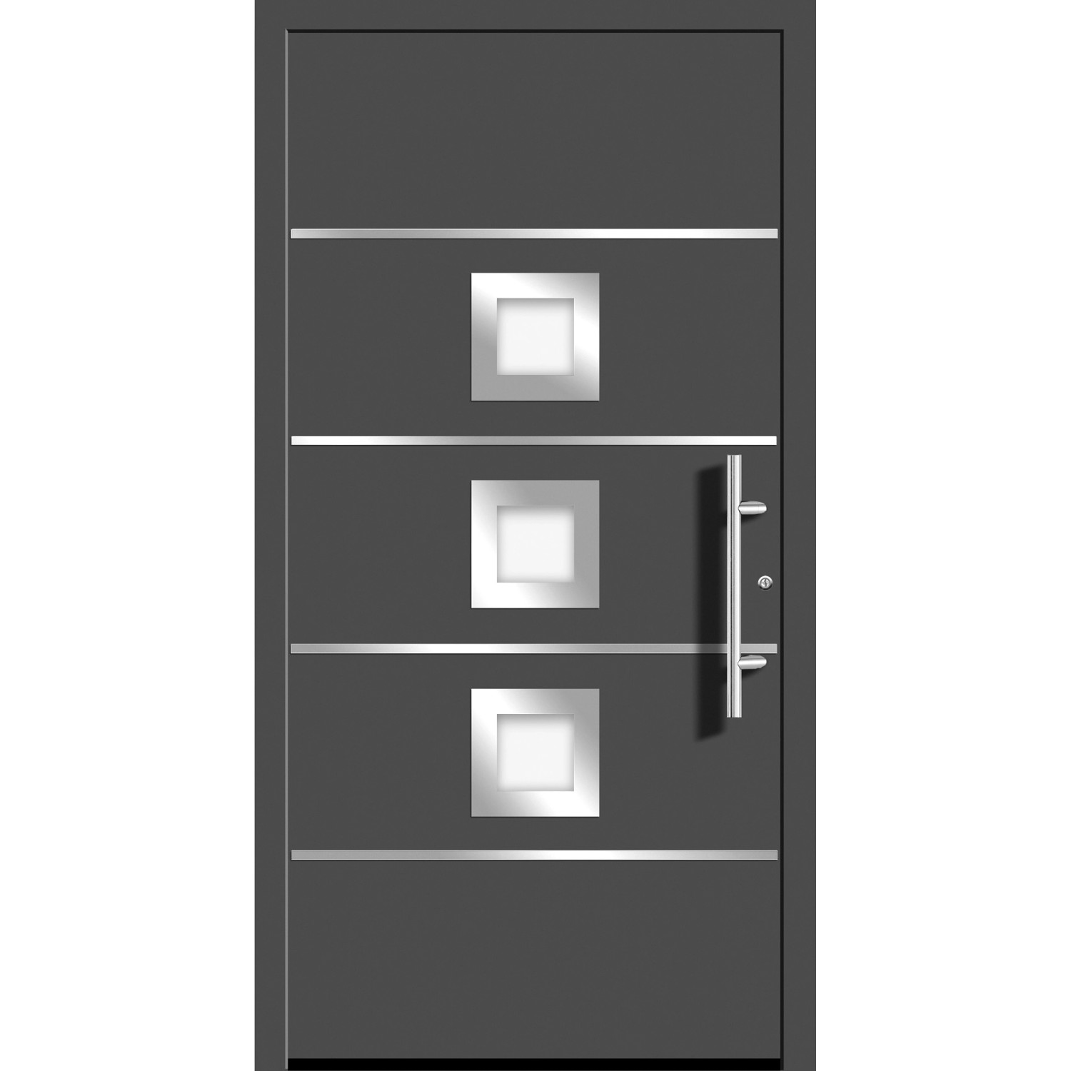 Splendoor Hliníkové vchodové dveře Moderno M390/P, antracitová metalíza, 110 P